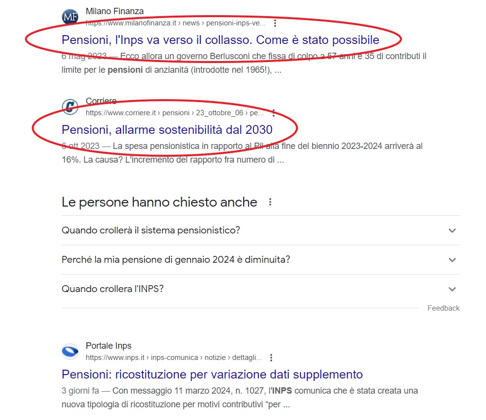 INPS allo sbando e Crisi delle Pensioni